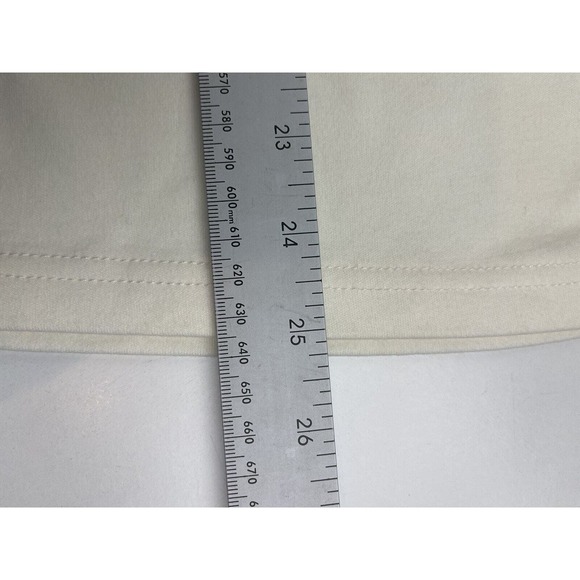 Quaker Factory 3/4 Sleeve Cream Embellished Pullover Top Cotton - Picture 7 of 8